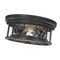 Z-Lite Clarion 2 Light Flush Mount, Matte Black & Inner Clear Water & Outer Clear 493F2-MB - alternate 4